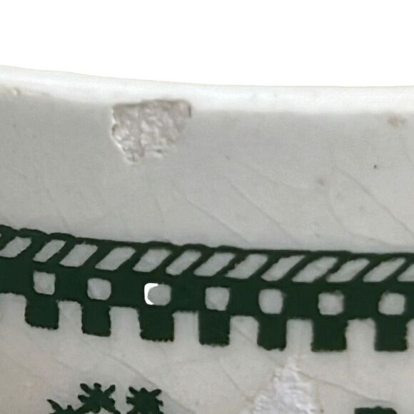 Vintage White Green Sampler Mug USA Crafter Needlepoint Cross Stitch Coffee Mug - Picture 3 of 8